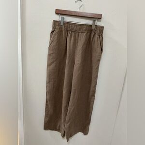 Sigrid Olsen light bone linen pants size large